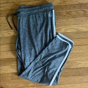REEBOK women’s Sz XL Gray Jogger Pants with white detail